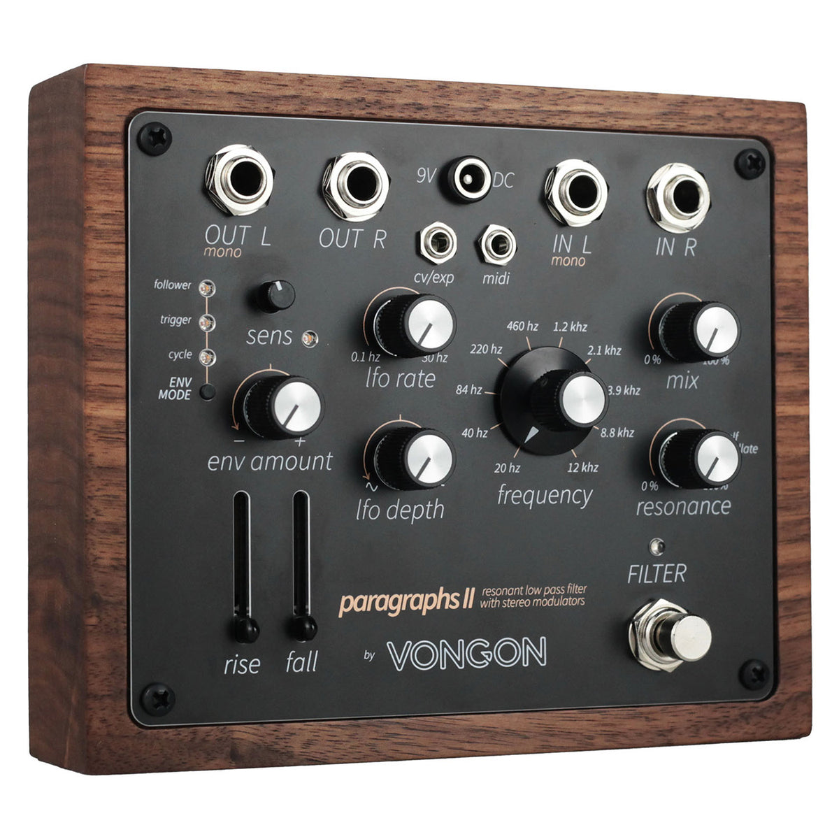 Vongon Paragraphs II 4-Pole Resonant Low Pass Filter Pedal (Demo Deal)