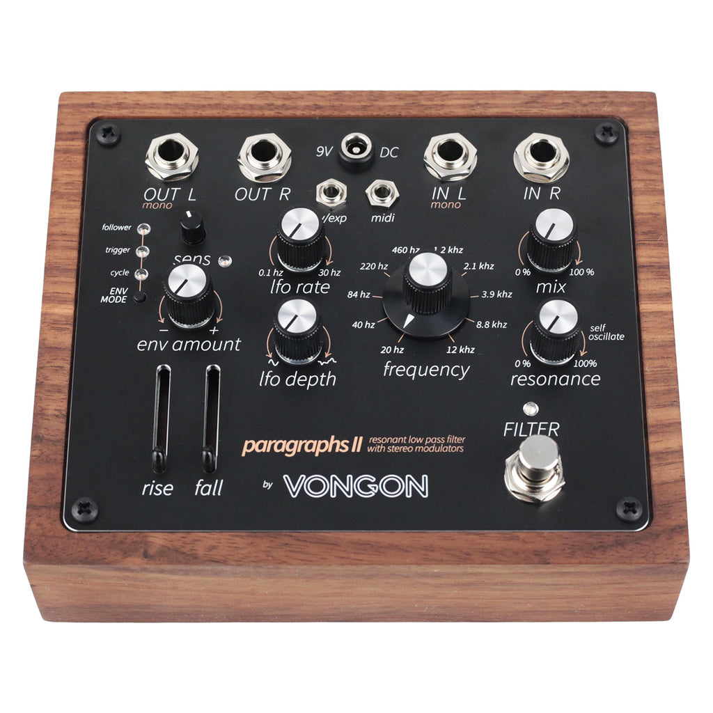 Vongon Paragraphs II 4-Pole Resonant Low Pass Filter Pedal (Demo Deal)