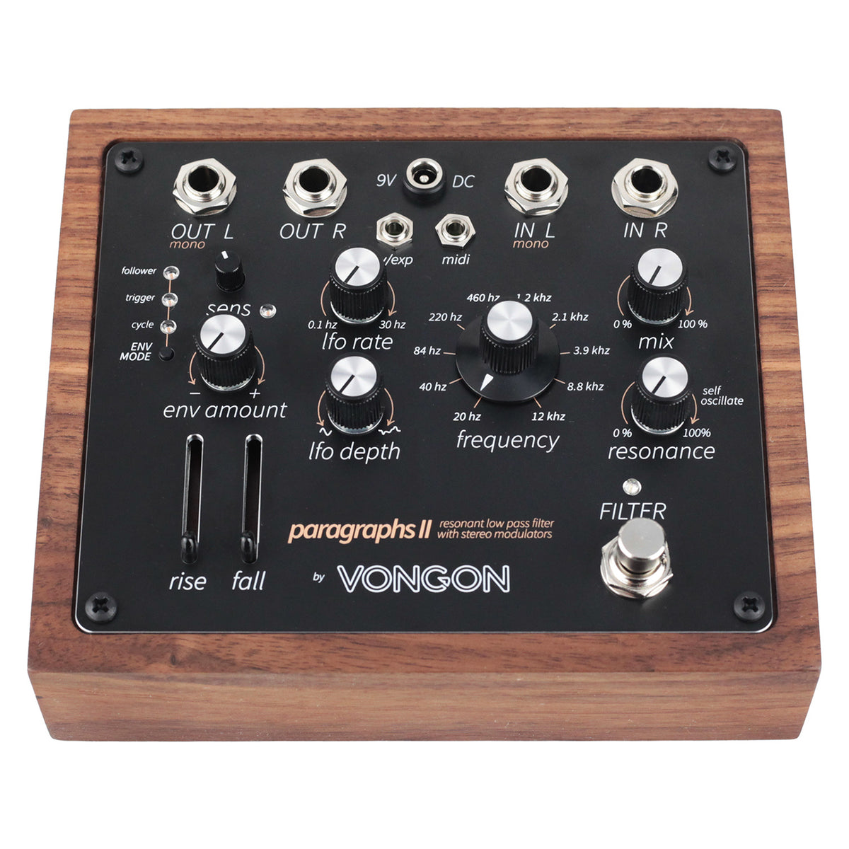 Vongon Paragraphs II 4-Pole Resonant Low Pass Filter Pedal (Demo Deal)