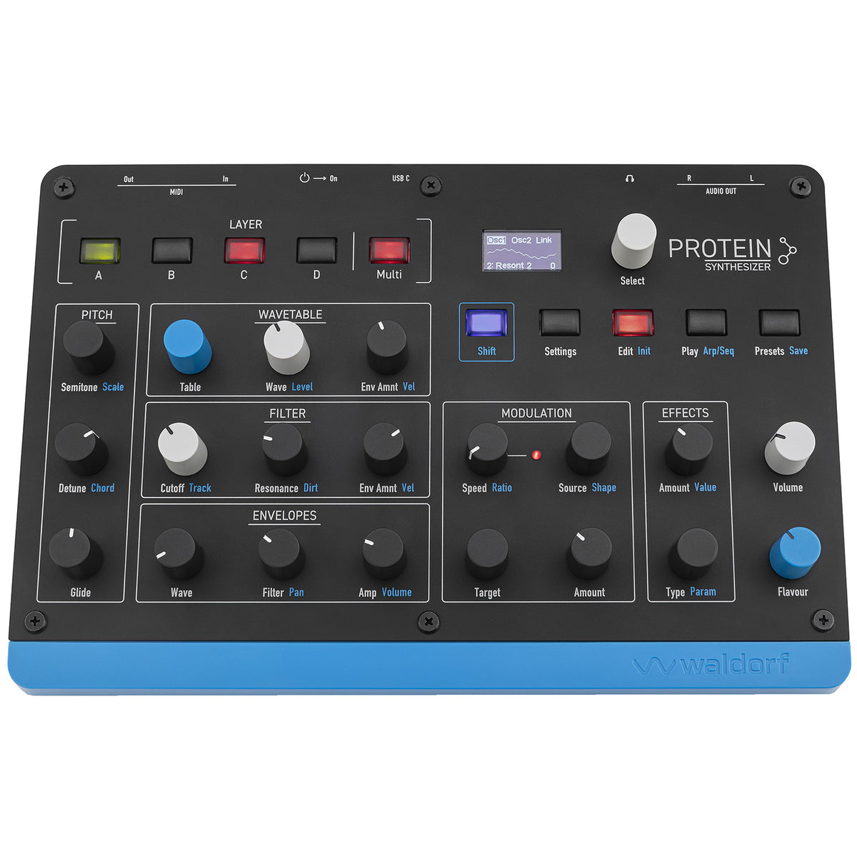 Waldorf Protein 8-Voice Polyphonic Wavetable Synthesizer