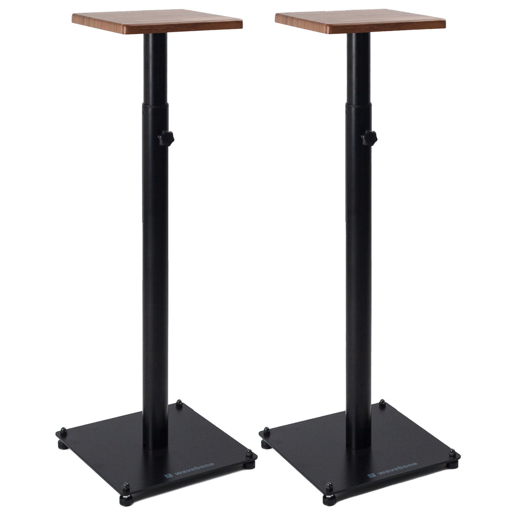 Wavebone Grand Gemini Monitor Stand - Walnut, Pair