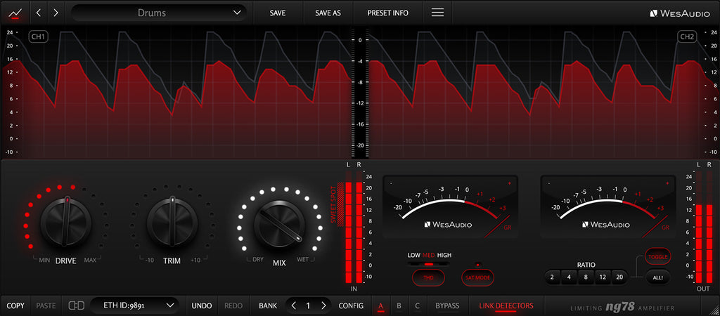 WesAudio ng78 Stereo FET Compressor with Digital Recall