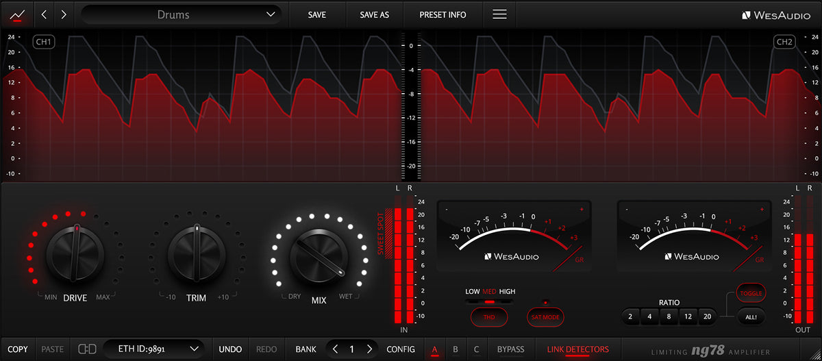 WesAudio ng78 Stereo FET Compressor with Digital Recall