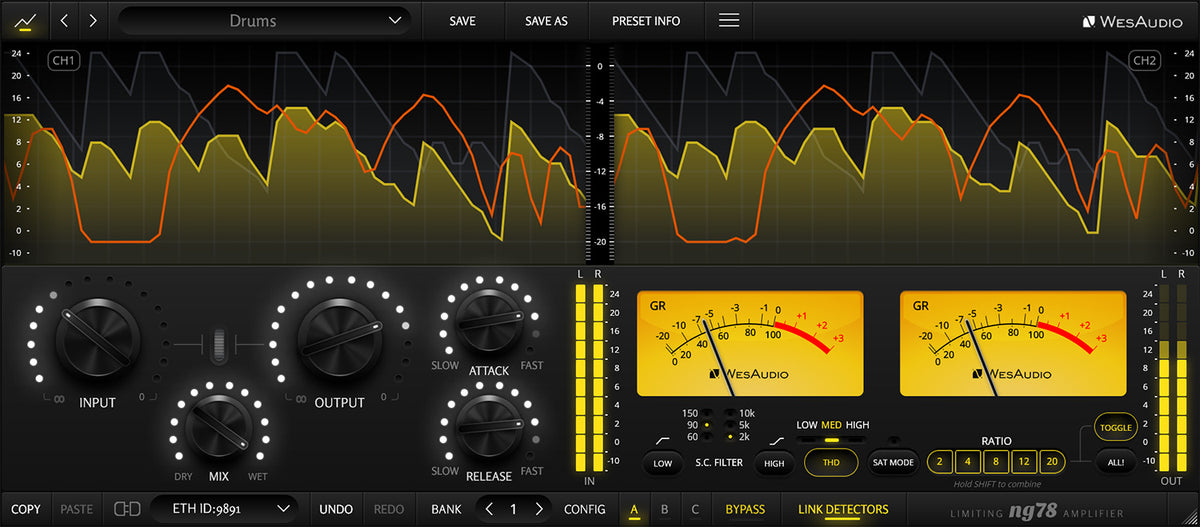 WesAudio ng78 Stereo FET Compressor with Digital Recall