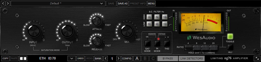 WesAudio ng76 FET Compressor with Digital Recall