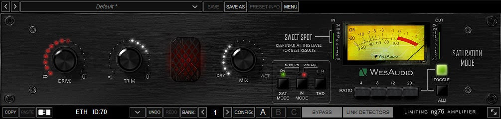 WesAudio ng76 FET Compressor with Digital Recall