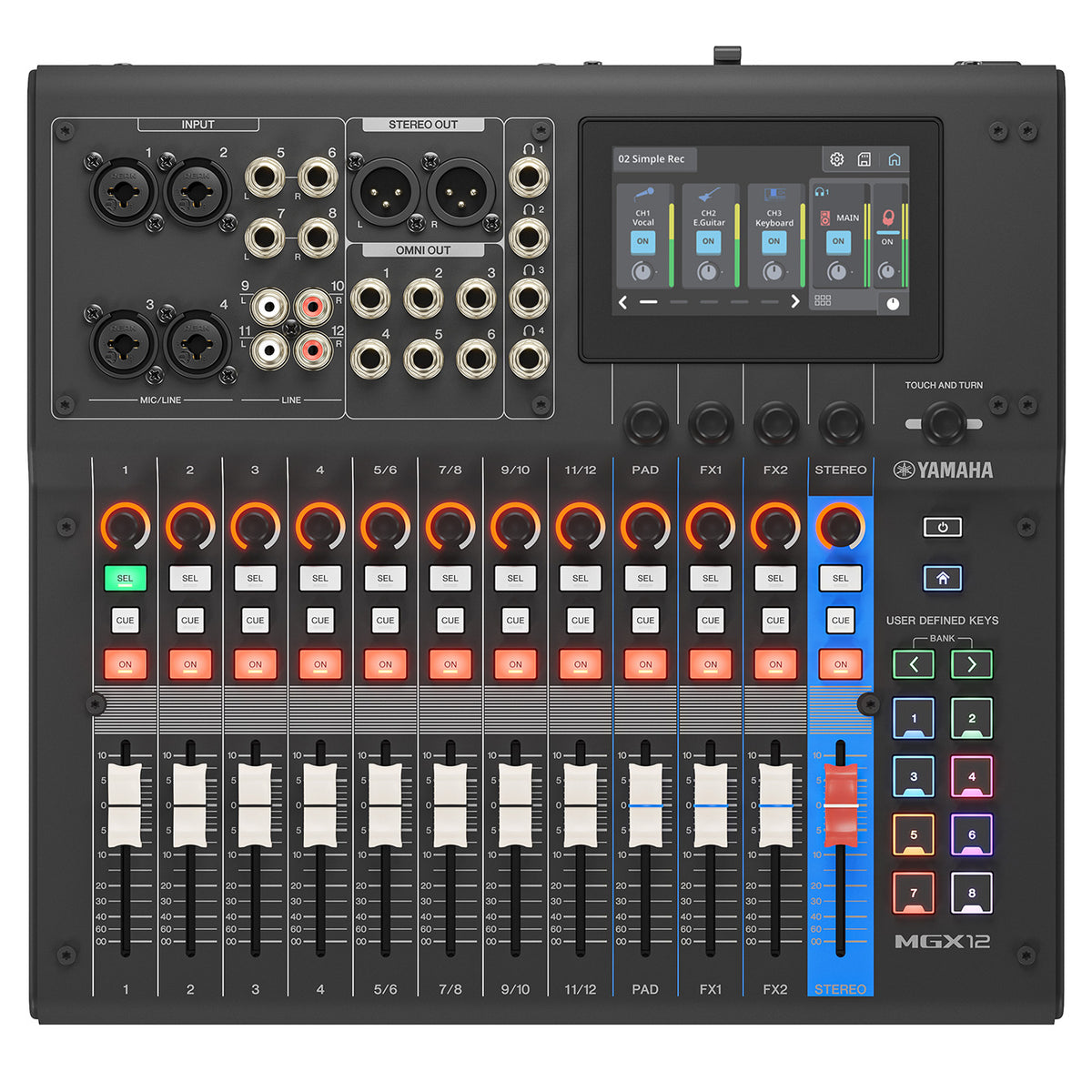 Yamaha MGX12 18-Channel Digital Mixing Console - Black