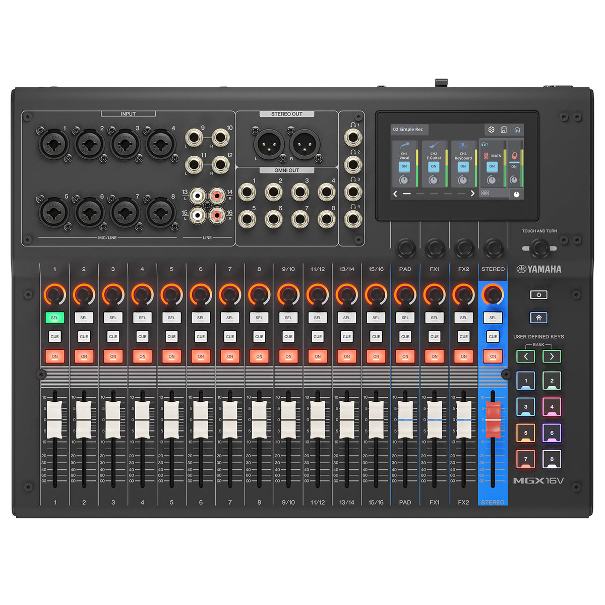 Yamaha MGX16V 22-Channel Digital Mixing Console - Black – Vintage King