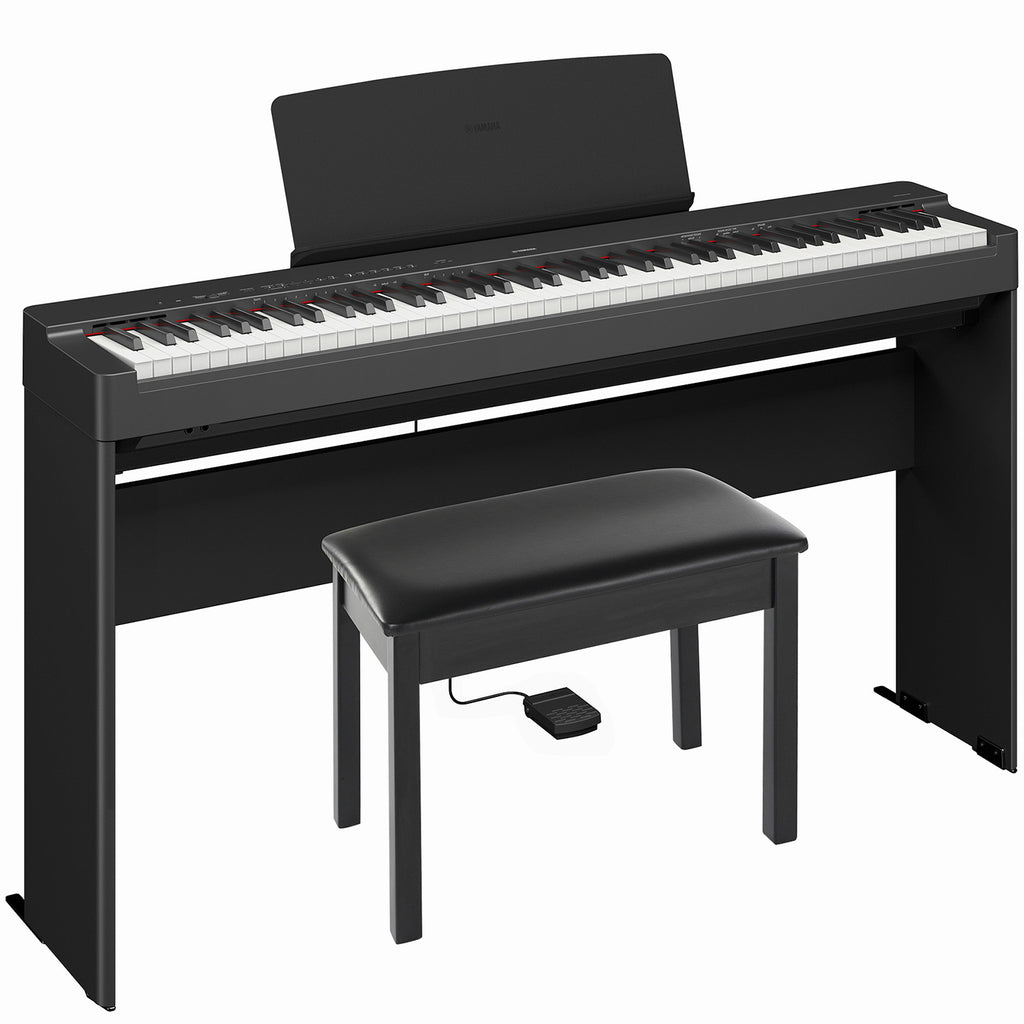 Yamaha P-225BLB 88-Key Digital Piano with Stand and Bench - Black