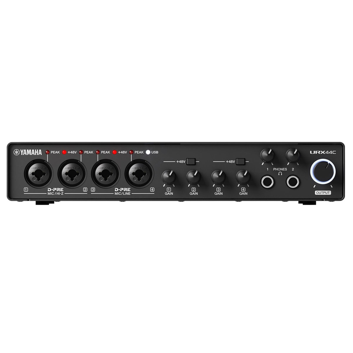 Yamaha URX44C 6x4 USB-C Audio/MIDI Interface - Black