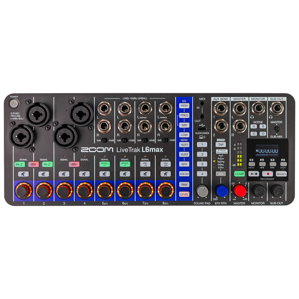 Zoom LiveTrak L6max 12-Channel Mixer and Recorder