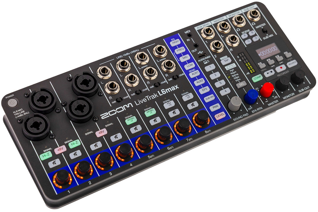 Zoom LiveTrak L6max 12-Channel Mixer and Recorder