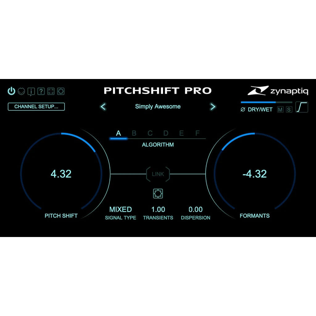 Zynaptiq PITCHSHIFT PRO Immersive Pitch Shifter Plug- in - Electronic Delivery